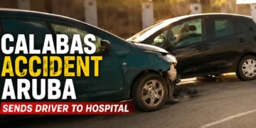 Calabas Accident Aruba Sends Driver to Hospital