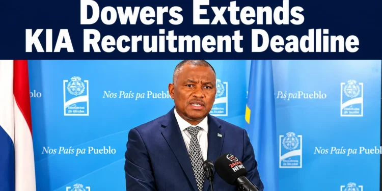 Dowers Extends KIA Recruitment Deadline kiarecruitmentdeadline