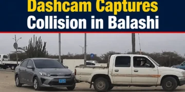 Dashcam Captures Collision in Balashi pickupcollision