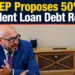 MEP Proposes 50% Student Loan Debt Relief studentloan