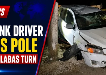Drunk Driver Hits Pole at Calabas Turn