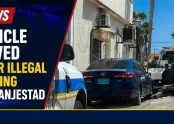 Vehicle Towed After Illegal Parking in Oranjestad