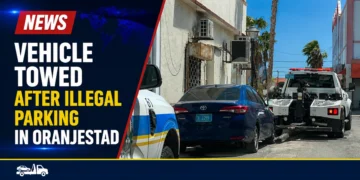 Vehicle Towed After Illegal Parking in Oranjestad Vehicle Towed After Illegal Parking in Oranjestad