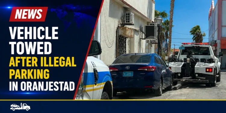 Vehicle Towed After Illegal Parking in Oranjestad Vehicle Towed After Illegal Parking in Oranjestad
