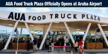 AUA Food Truck Plaza Officially Opens at Aruba Airport aua