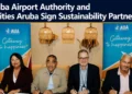 Aruba Airport Authority and Utilities Aruba Sign Sustainability Partnership aruba airport authority