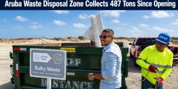 aruba waste disposal zone collects 487 tons
