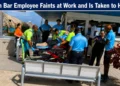 beach bar employee faints