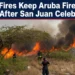 brush fires keep aruba