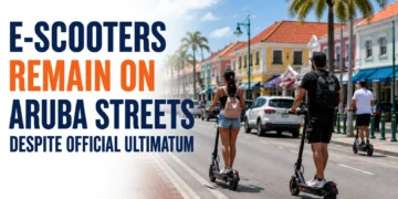 E-Scooters Remain on Aruba Streets Despite Official Ultimatum escooters