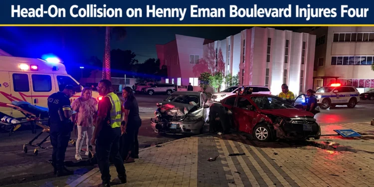 Head-On Collision on Henny Eman Boulevard Injures Four hennyemanboulevard