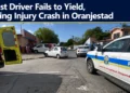 Tourist Driver Fails to Yield, Causing Injury Crash in Oranjestad oranjestad