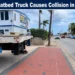 reversing flatbed truck sero blanco