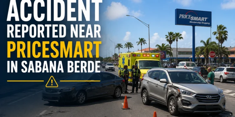 Accident Reported Near Pricesmart in Sabana Berde sabanaberde