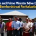 Volunteers and Prime Minister Mike Eman Continue Bernhardstraat Revitalization Project volunteers mike eman