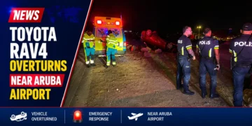 Toyota RAV4 Overturns Near Aruba Airport
