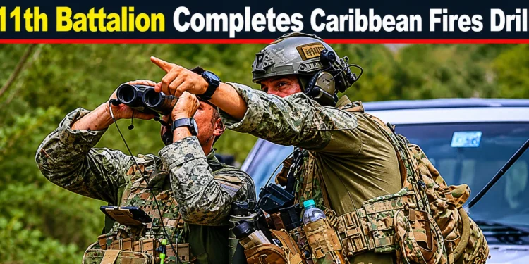 11th Battalion Completes Caribbean Fires Drill battalion