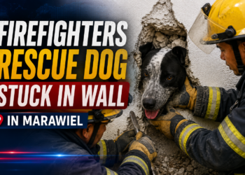 Firefighters Rescue Dog Stuck in Wall in Marawiel