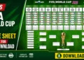 FIFA World Cup 2026 Score Sheet Available for Free Download