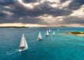 Climate Justice Flotilla sailing through Dutch Caribbean waters