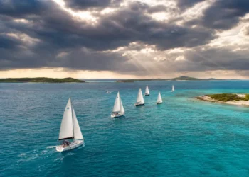 Climate Justice Flotilla sailing through Dutch Caribbean waters