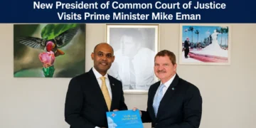 New President of Common Court of Justice Visits Prime Minister Mike Eman pm