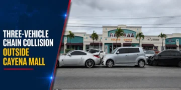 Three-Vehicle Chain Collision Outside Cayena Mall Three-Vehicle Chain Collision Outside Cayena Mall