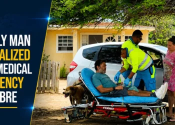 Elderly Man Hospitalized After Medical Emergency in Sombre