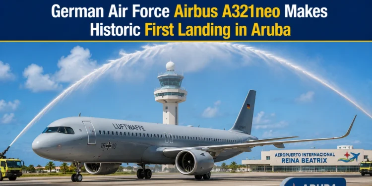 German Air Force Airbus A321neo Makes Historic First Landing in Aruba a321neo