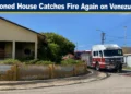 Abandoned House Catches Fire Again on Venezuelastraat abandoned house catches fire