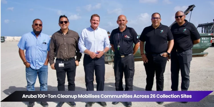aruba 100 ton cleanup mobilises communities across 26 collection site