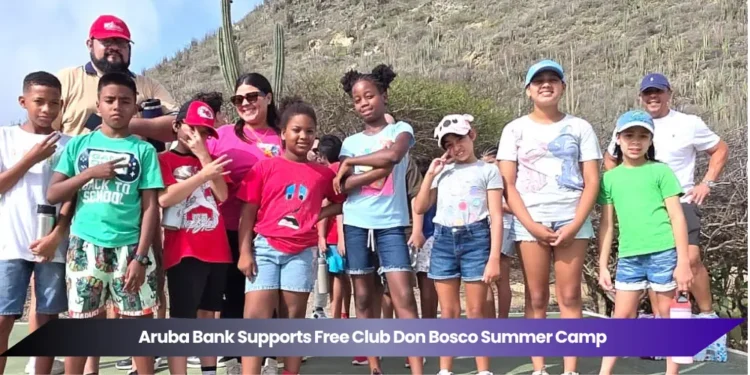 aruba bank supports free club don bosco summer camp