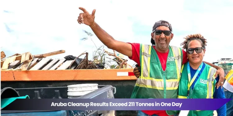 aruba cleanup results exceed 211 tonnes in one day