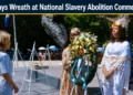 aruba lays wreath