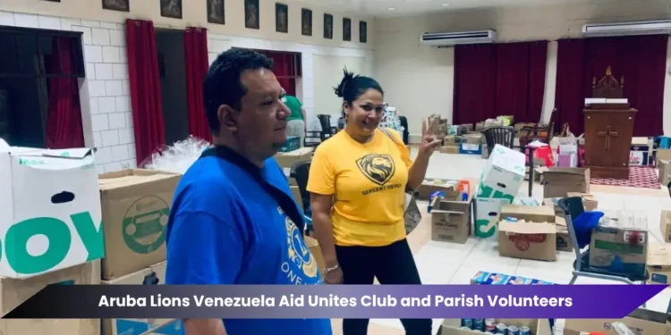 aruba lions venezuela aid unites club and parish volunteers