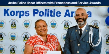 Aruba Police Honor Officers with Promotions and Service Awards aruba police honor