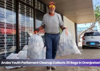 aruba youth parliament cleanup collects 35 bags in oranjestad