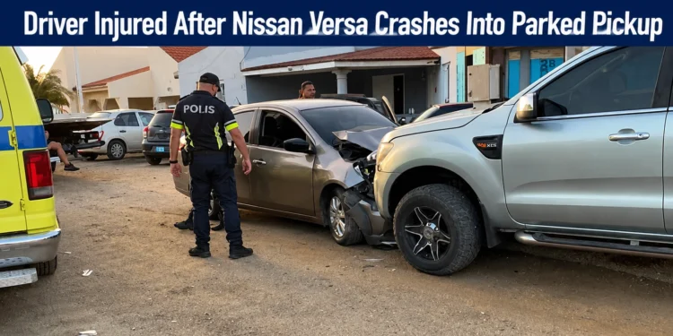 Driver Injured After Nissan Versa Crashes Into Parked Pickup driver injured