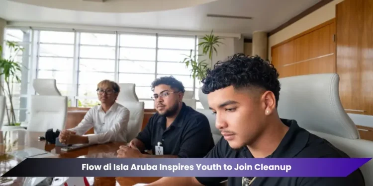 Flow di Isla Aruba Inspires Youth to Join Cleanup flow di isla aruba inspires youth to join cleanup