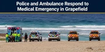 Police and Ambulance Respond to Medical Emergency in Grapefield grapefield