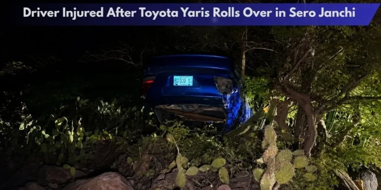 Driver Injured After Toyota Yaris Rolls Over in Sero Janchi