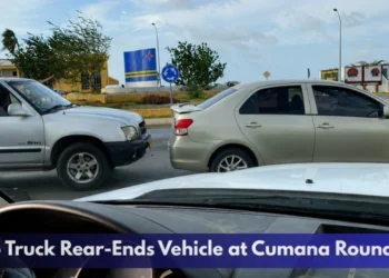 Pickup Truck Rear-Ends Vehicle at Cumana Roundabout