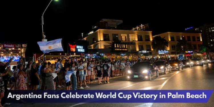 Argentina Fans Celebrate World Cup Victory in Palm Beach Argentina Fans Celebrate World Cup Victory in Palm Beach