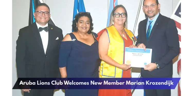 Aruba Lions Club Welcomes New Member Marian Krozendijk Aruba Lions Club Welcomes New Member Marian Krozendijk