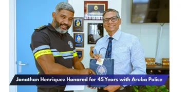 Jonathan Henriquez Honored for 45 Years with Aruba Police Jonathan Henriquez Honored for 45 Years with Aruba Police