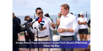 Aruba Plants Trees at Camacuri Linear Park Ahead of National Clean-Up Day