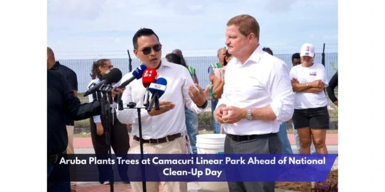 Aruba Plants Trees at Camacuri Linear Park Ahead of National Clean-Up Day
