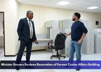 Minister Dowers Reviews Renovation of Former Casino Affairs Building
