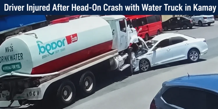 Driver Injured After Head-On Crash with Water Truck in Kamay kamay