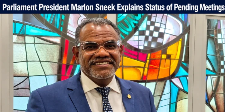 Parliament President Marlon Sneek Explains Status of Pending Meetings parliament president marlon
